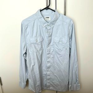 Link Soul Mens Large Grey Oxford Shirt.
